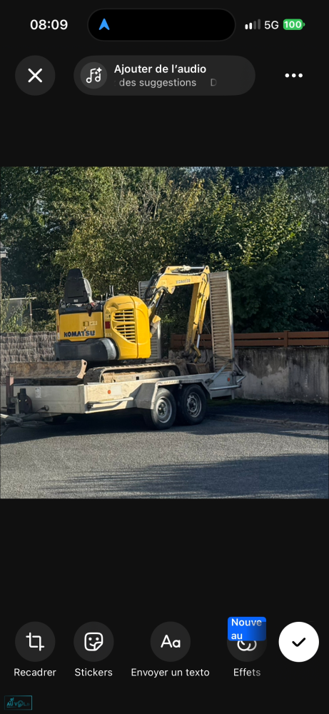 Mini pelle komatsu 